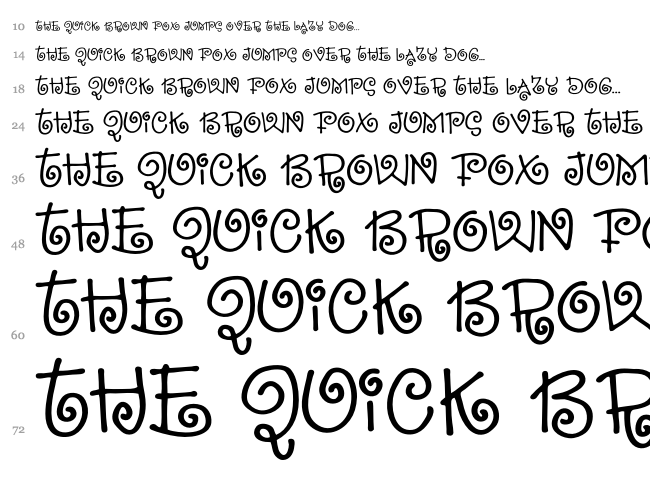Sillyheart font waterfall